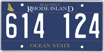 RI license plate 614124