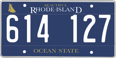RI license plate 614127
