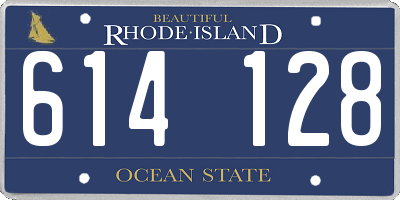 RI license plate 614128