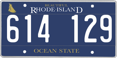 RI license plate 614129