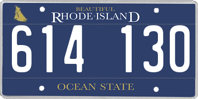 RI license plate 614130
