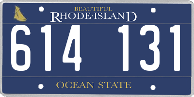 RI license plate 614131