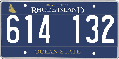 RI license plate 614132
