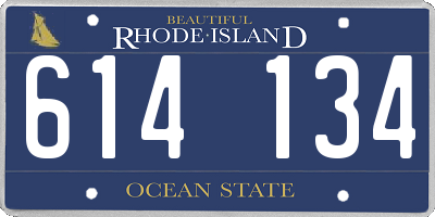 RI license plate 614134