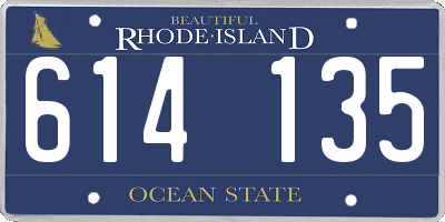 RI license plate 614135