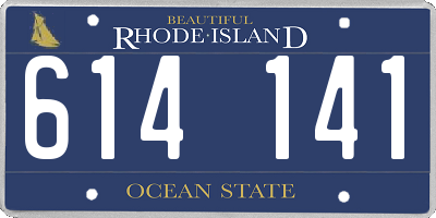 RI license plate 614141