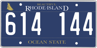 RI license plate 614144