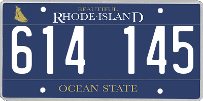 RI license plate 614145