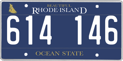 RI license plate 614146