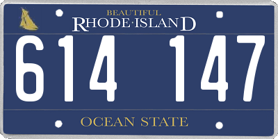 RI license plate 614147