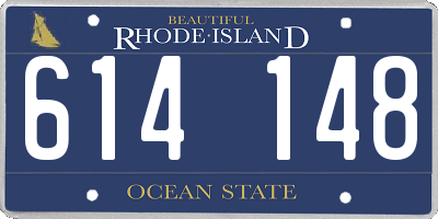 RI license plate 614148