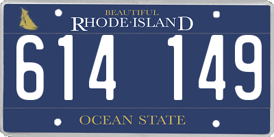 RI license plate 614149