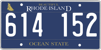 RI license plate 614152