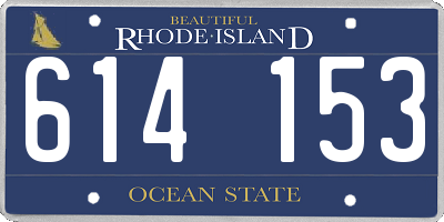 RI license plate 614153
