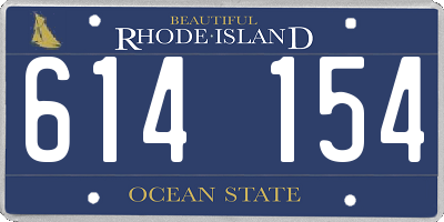 RI license plate 614154