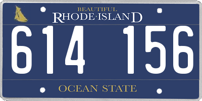 RI license plate 614156
