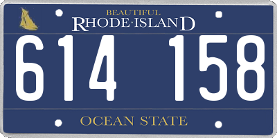 RI license plate 614158