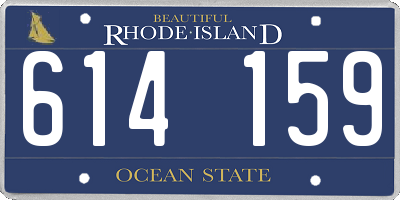 RI license plate 614159