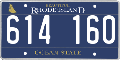 RI license plate 614160