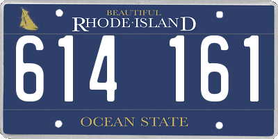 RI license plate 614161