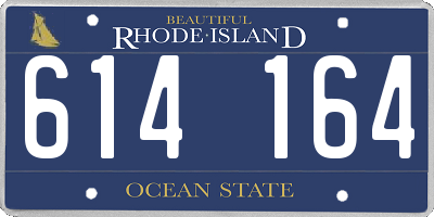 RI license plate 614164