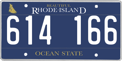 RI license plate 614166