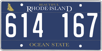 RI license plate 614167