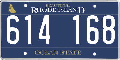 RI license plate 614168
