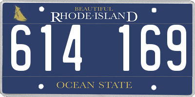 RI license plate 614169