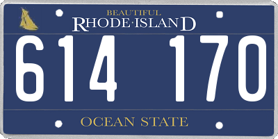 RI license plate 614170