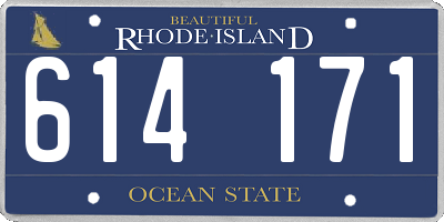 RI license plate 614171