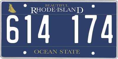 RI license plate 614174