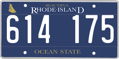 RI license plate 614175
