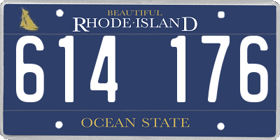 RI license plate 614176