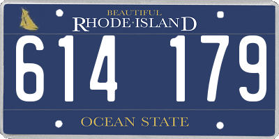 RI license plate 614179
