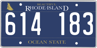 RI license plate 614183