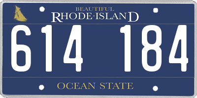 RI license plate 614184