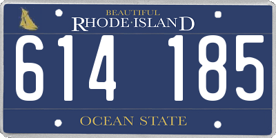 RI license plate 614185