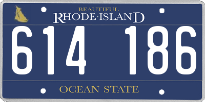 RI license plate 614186