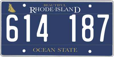 RI license plate 614187