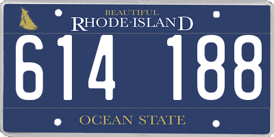 RI license plate 614188