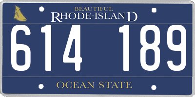 RI license plate 614189