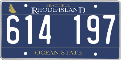 RI license plate 614197