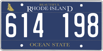 RI license plate 614198