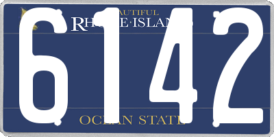 RI license plate 6142