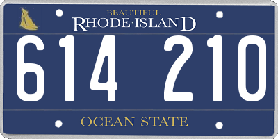 RI license plate 614210