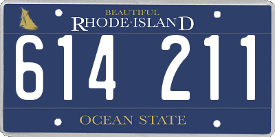 RI license plate 614211