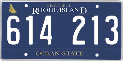 RI license plate 614213