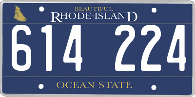 RI license plate 614224