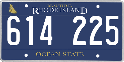 RI license plate 614225